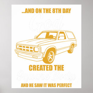 und am 8. Tag erschuf Gott den quadratischen Körpe Poster