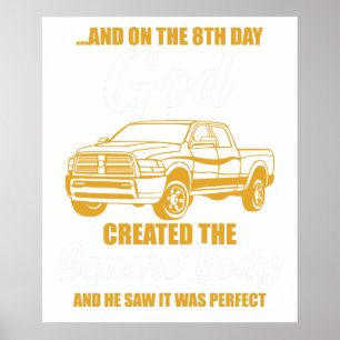 und am 8. Tag erschuf Gott den quadratischen Körpe Poster