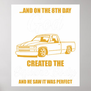und am 8. Tag erschuf Gott den quadratischen Körpe Poster