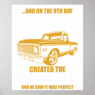 und am 8. Tag erschuf Gott den quadratischen Körpe Poster