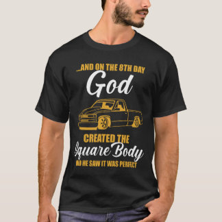 und am vintageth Tag erschuf Gott den quadratische T-Shirt