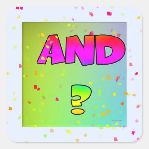 Und? Aufkleber für Word Art Square