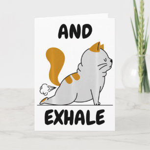 Und ausatmende Yoga-Katze Comfort Colors Erwachsen Karte