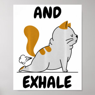 Und ausatmende Yoga-Katze Comfort Colors Erwachsen Poster