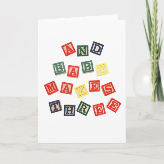 Und Baby macht 3 Karte (Vorderseite)