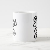 Und Bleibe sicher Jumbo-Tasse (Vorderseite)