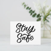 Und Bleibe sicher Postkarte (Stehend Vorderseite)