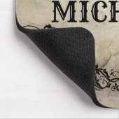 Und blühen antikes Vintages gotisches wirbeln Ihr Mousepad (Ecke)