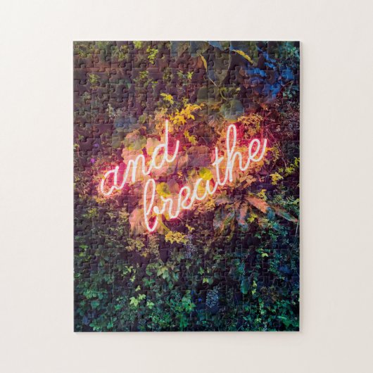 Und Breathe Neon Sign Puzzle (Vertikal)