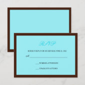 und Brown Wedding RSVP Karte (Vorne/Hinten)