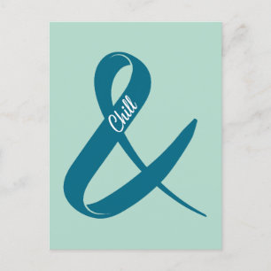 Und Chill Ampersand Postcard Feiertagspostkarte