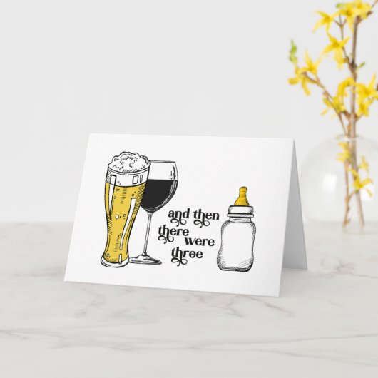 Und dann gab es drei Baby-Gratulationskarten Karte (Gelbe Blume)