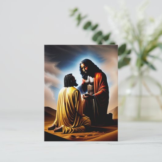Und dann gab es eine schwarze Christliche Postkart Postkarte (Stehend Vorderseite)