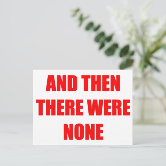 Und dann gab es keine postkarte (Stehend Vorderseite)