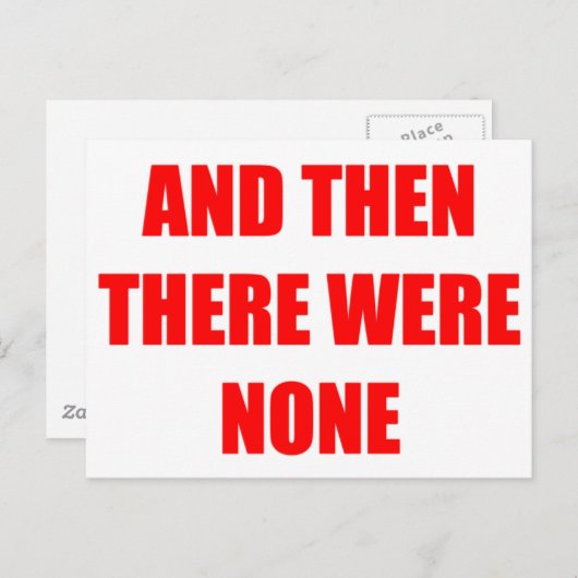 Und dann gab es keine postkarte (Vorne/Hinten)