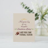 ...und dann kam die Fußballsaison Postkarte (Stehend Vorderseite)