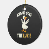 Und dann kommen die Luzie Funny Goose Liebhaber Keramik Ornament (Links)