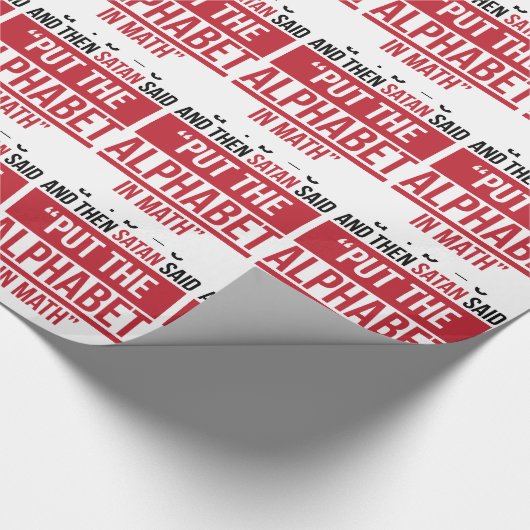 Und dann sagte Satan, dass "einsetzen Sie das Geschenkpapier (Ecke)