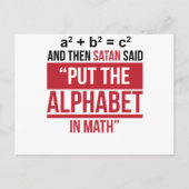 Und dann sagte Satan: "Lege das Alphabet in die Ma Postkarte (Vorderseite)