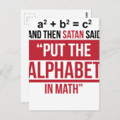 Und dann sagte Satan: "Lege das Alphabet in die Ma Postkarte (Vorne/Hinten)