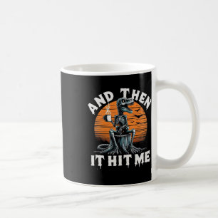 Und dann traf es mich Vintagen Halloween Skelett D Kaffeetasse