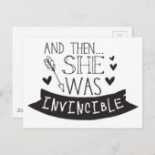 und dann war sie unbesiegbar postkarte (Vorne/Hinten)