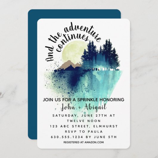 Und das Abenteuer geht weiter Einladung (Vorne/Hinten)