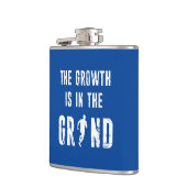 Und das Wachstum ist in Bewegung Flachmann (Links)