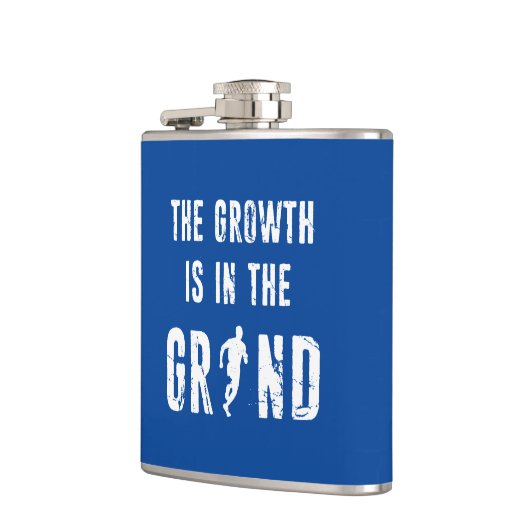 Und das Wachstum ist in Bewegung Flachmann (Links)