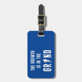 Und das Wachstum ist in Bewegung Gepäckanhänger (Vorderseite vertikal)