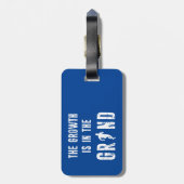 Und das Wachstum ist in Bewegung Gepäckanhänger (Rückseite vertikal)