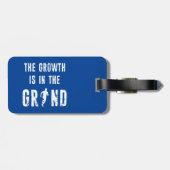 Und das Wachstum ist in Bewegung Gepäckanhänger (Rückseite horizontal)