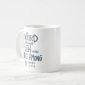 Und das Wort wurde Fleisch Kaffeetasse (Vorderseite Links)
