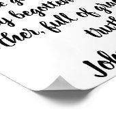 Und das Wort wurde Fleisch und wohnte unter uns Poster (Ecke)