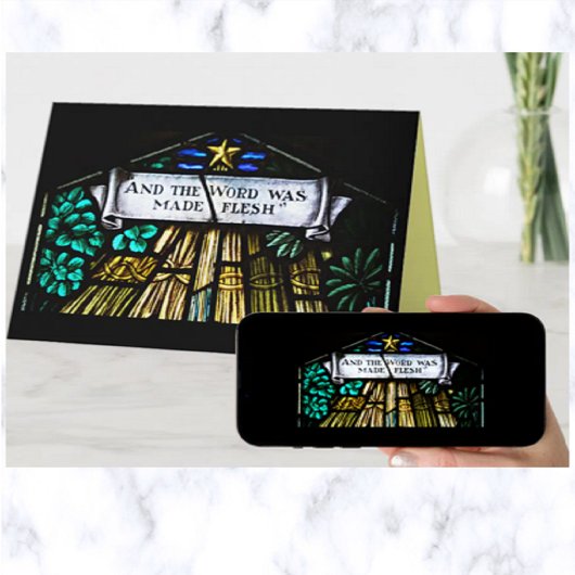 Und das Wort wurde zu Weihnachten gemacht Karte