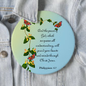 Und der Frieden Gottes, der den Bibelvers übertrif Button (Beispiel)