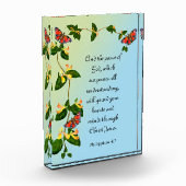 Und der Frieden Gottes, der den Bibelvers übertrif Fotoblock (Links)