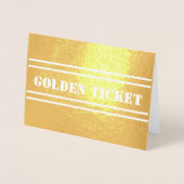 Und der Gewinner ist: Goldenes Ticket Folienkarte (Vorderseite)
