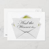 Und der Gewinner ist Umschlag Postkarte (Vorne/Hinten)