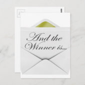Und der Gewinner ist Umschlag Postkarte (Vorne/Hinten)