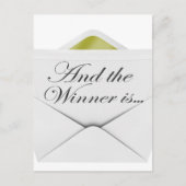 Und der Gewinner ist Umschlag Postkarte (Vorderseite)