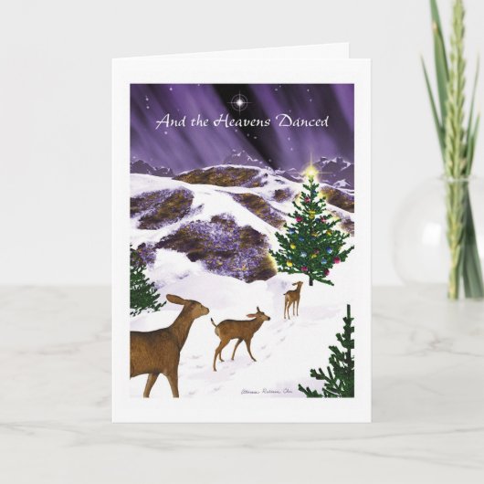 Und der Himmel tanzte Feiertagskarte (Vorderseite)