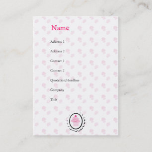 Und der Kuchen war rosa und sie war ein wenig Cust Visitenkarte