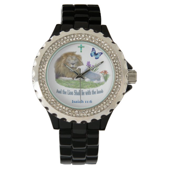 Und der Löwe wird beim Lamm liegen Armbanduhr (Vorderseite)