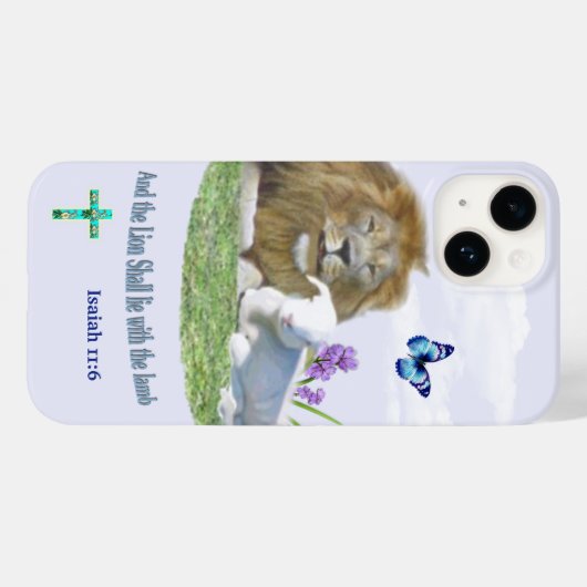 Und der Löwe wird beim Lamm liegen Case-Mate iPhone Hülle (Rückseite (Horizontal))