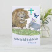Und der Löwe wird beim Lamm liegen Einladung (Stehend Vorderseite)