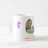 Und der Löwe wird beim Lamm liegen Kaffeetasse (Vorderseite Links)