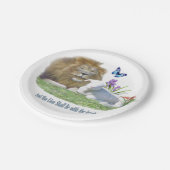 Und der Löwe wird beim Lamm liegen Pappteller (Schrägansicht)