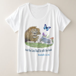 Und der Löwe wird mit dem Lamm liegen Große Größe T-Shirt