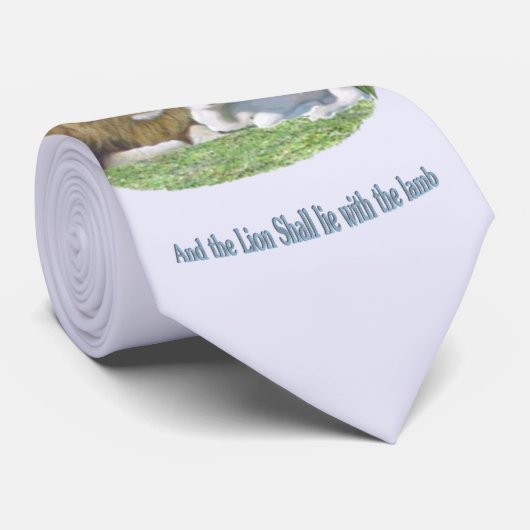 Und der Löwe wird sich mit dem Schaf hinlegen Krawatte (Gerollt)